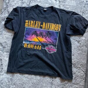 Harley-Davidson Classic 1995 hawaii Black T-Shirt